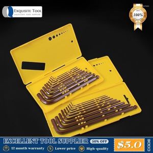 Realmote Universal 9pcs S2 Hex Wrench Allen Key Socket Hexagonal Wrenches Set With Box Spanner Repair Hand Tool Garage Tools