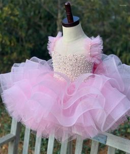 Платья для девочек, милое платье для малышей, пышная юбка из органзы, подарок принцессы на первый день рождения для вечеринки, рождественск...