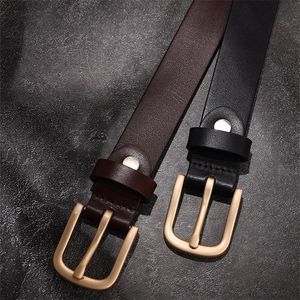 Belts Spring And Summer Ladies Leather Belt Decoration Casual Simple Wild Top Layer Cowhide Jeans Wide Ins Trend Fashion Accessories