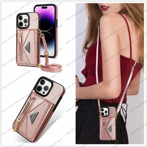 PU-Lederhülle für iPhone 14 13 12 11 Pro Max XR Xs 6 7 8 Plus Handyhülle Umhängetasche Brieftasche Kartensteckplatz Reißverschluss Luxuriöse, gehobene Modehülle für Frauen Samsung Galaxy S23 S22