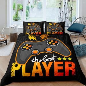 Bedding Sets Play Game Double Bed Comforter Cover Set Print Video Handle Super Soft Comfortable Bedroom Duvet Orange