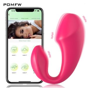 Wibratory Sex Toys App Vibrator Bluetooth Dildo Kobieta dla kobiet bezprzewodowe zdalne zużycie wibrująca miłosna zabawka jajka para 230307