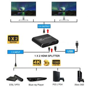 HDMI Splitter 1 * 2 Bluetooth -adapter för elektroniska delar