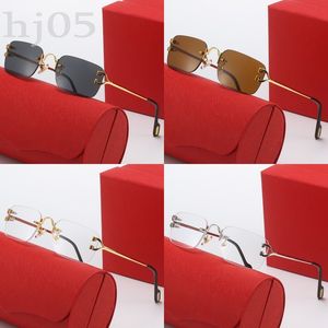 Rectangle luxury glasses c womens designer sunglasses blue green metal polishing lunette homme leisure beach sunglasses for men plated gold silver PJ039 C23