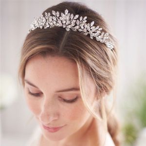 Wedding Hair Jewelry Tiary i korony opaski na kobiety główne akcesoria ślubne panieńskie opaska nakryć 230307