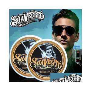 Pomaden Wachse Suavecito Pomade Strong Style Wiederherstellung Haar Wachs Skeleton Slicked Oil Mud Halten Männer und Frauen. Drop-Delivery-Produkte Dhm43