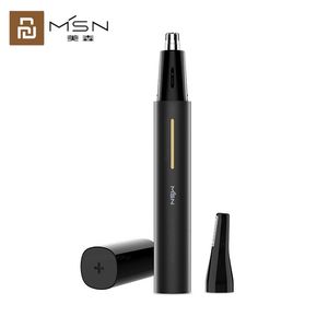 Clippers Trimmers Youpin MSN Ear Nose Hair Trimmer Professionale Indolore Doppia Testa Ricaricabile Uomo Naso Pulizia Depilazione Sopracciglia Trimmer 230307