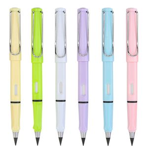 12 färger Skrivande penna nr bläck nyhet Hb Eternal Sketch Drawing Pencil School Supplies Stationery