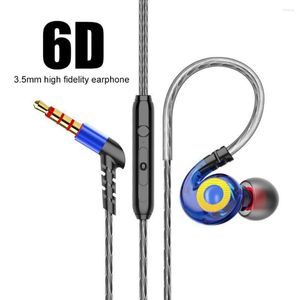 4-Core Dual Moving Coil 3,5 mm In-Ear-Bass-Musik-Kopfhörer mit Kabel, Sport-Headset, Stereo-Ohrhörer, kabellose Kopfhörer