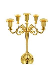 Candle Holders Metal Holder For Pillar Candles Five Arm 106 Inch Tall Candelabra Table Centerpiece Black Candlestick Stand Weddin7336843