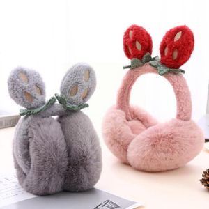 Berets Cartoon Plush Ear Earmuffs Winter Warm Earlap For Women Warmer Muff Christmas Year Gifts Girls Cover Fa O6A6Berets