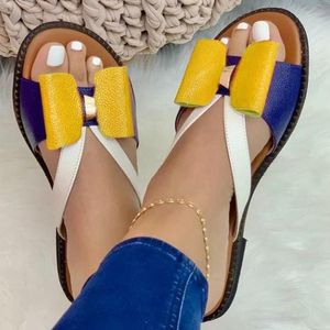 Sandaler Summer Women Slippers Cute ButterflyKnot Casual Lady Slides Flats Slipon Shoes For Zapatillas Mujer 230308