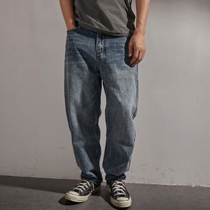 Mäns jeans vintage jeans raka rör Löst fyra säsonger kan bära mångsidig tung industri sand tvättad begagnad långa byxor 230308