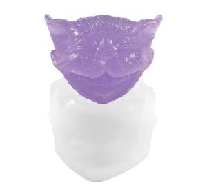 キャンドルホルダー猫の形状シリコン型3Dヘッドカビ装飾用の創造型キャンドルアートCraftscandle6832648