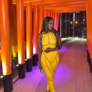 Casual Designer Women Tracksuits Two Piece Outfits Round Neck Sleeveless Top Split Print Classic Body Line Two-Piece Suit