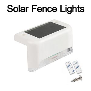Deck Solar Flood Lights Waterproof LED Solar Step Light Powered Fence Post Lamp for Outdoor Pathway Yard Patio Stairs and Fences crestech
