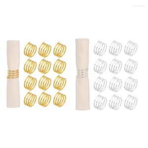 Keychains Spring Napkin Rings Set Of 12 Metal Spiral Round Serviette Holder Buckles For Decor