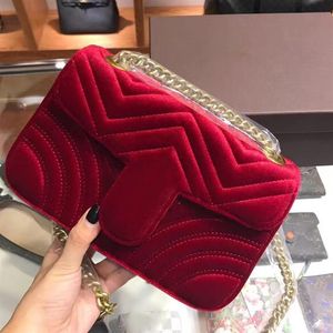 Velvet Designer-Marmont Chain Handbags Women Famous Brands Shoulder Crossbody Bag Designer Luxury Purs Bags Sylvie Fashi NBKUB222G