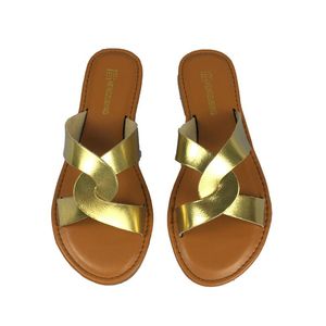 Slides Damen Sommer cool hübsch 824 Modeschuhe flache Sole