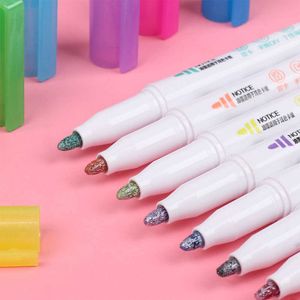 Highlighters 5pcsSet Liquid Chalk Marker Pens Blackboard Glass Window Reversible Neon Pen Easy wipe non toxic J230302