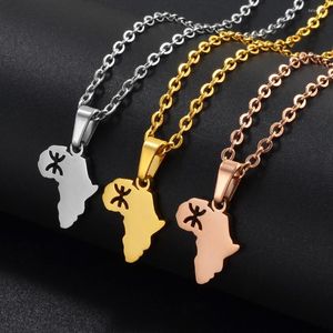 Pendant Necklaces Anniyo 1.5CM Mini Africa Berbers Symbol Stainless Steel African Berber Kabyle Style Amazigh Jewelry #322001