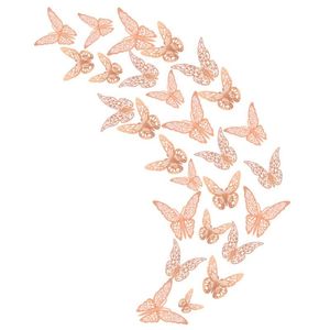 Wall Stickers 72Pcs 3D Hollow Butterfly Sticker For Home Decoration DIY Kids Rooms Party Wedding Decor Fridge