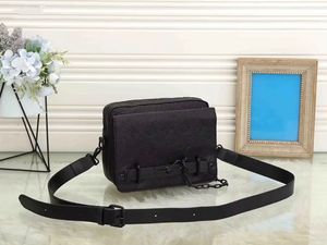 Steamer Borsa a tracolla di design indossabile Soft Trunk Messenger Flap Goffratura in pelle Monogrammi Scatola Frizione Chiusura con perno a catena Borsa a portafoglio Borsa con cerniera dhgate