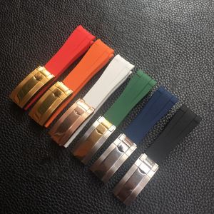 롤렉스 GMT 잠수함 Oysterflex 고무 스트랩 Wristband2225용 20mm 실리콘 시계 밴드