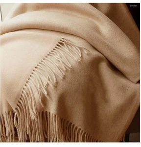 Scarves Solidlove Wool Winter Scarf Women Adult Solid Luxury Autumn Fashion Designer Poncho Scarfs For Ladies WrapScarves Kiml22