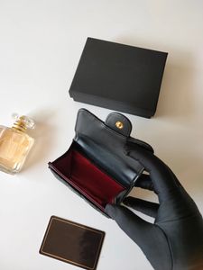 c Projektantka mody luksusowe kobiety uchwyty na karty flap klasyczny wzór kawioru jambin hurtowa czarna kobieta mała mini portfel czysty kolor Pebble ze pudełkiem