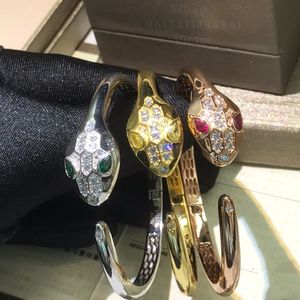 BUIGARI Serie Serpentine braccialetto singolo braccialetto per donna diamante placcato oro 18 carati gemma regalo di anniversario di lusso di alta qualità contro qualità 048