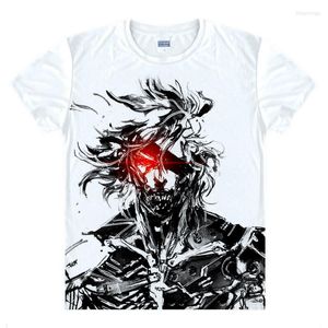Erkekler Tişörtleri Metal Gear Solid Baskılı T-Shirt Çıplak Yılan Mgs Cosplay Tshirts Üstler Yaz Günlük Komik Sokak Giyim Tees