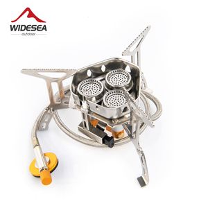 Camp Kitchen Widesea Camping Tourist Gas Stove Cookware Portable Furnace Picnic Barbecue Tourism Supplies Outdoor recreation 230307