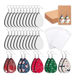 Keychains Sublimation Blank Earrings With Earring Hooks Jump Rings Ear Plugs Holder Cards Bags For Jewelry DIY Making