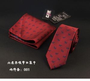NECKINES MEN039S 6CM Poliaster Silk Tie Pocket Square Twopiece Suit Korean Fashion Business Groom Scalf 1200 Igle Igle9987221
