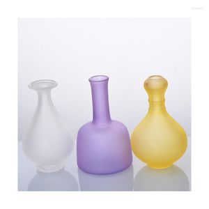 Vases Pink Vase Creative INS Glass Flower Bottles Living Room Dining Table Home Decoration Transparent Crafts