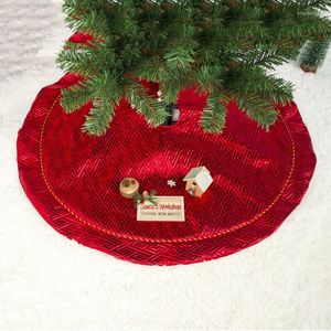 Decorações de Natal Festivas ou Festas Red Salia Vintage Vintage Plaid Borda redonda Mat Decoração de Xmas 100 cm Us