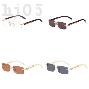 Rectangle sunglasses shades designer glasses mens summer signature wooden causal lunette small classic outdoor beach luxury sunglasses PJ007 Q2