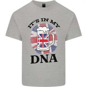 Męskie koszulki Brytyjskie piwo to w moim DNA Union Jack Flag Mens Cotton T-Shirt Top