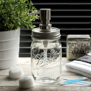 Liquid Soap Dispenser Light Luxury Glass Kitchen Shampoo Shower Gel Dispensing Bottle Hand Sanitzer Holder Bathroom Accessories 230308