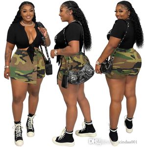 Fashion Womens Camouflage Irregular Skirt Pants For 2023 Summer Sexy Shorts Plus Size Clothes