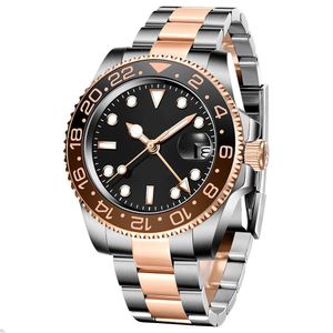 Lyxklockor Vattentät automatisk Boss Classic armbandsur Män Kopiera klassiska armbandsur Stil Rostfritt stål 40mm guld Luminous Sapphire Ceramic DHgates