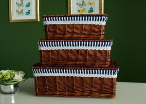 Creative bamboo woven storage basket clothes toy book sundries storage box wicker material home organizer size optional66820 LJ209453693