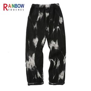 Herrenhosen Rainbowtouches Unisex-Hosen Tie Dye Printing High Street Hip Hop Loose Casual Couple Cargo Straight Aesthetic Pant Damen und Herren 230307