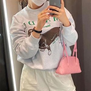 Women's Hoodies Sweatshirts Fall Green Floral Print Loose Casual Pullover 230313