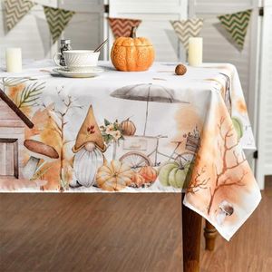 Table Cloth Autumn Thanksgiving Harvest Vintage Washable Tablecloth For Home Party Outdoor Wild Mat Restaurant Dinner Decoration