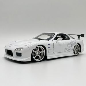 Diecast Model 1 24 Diecast Car Model Toy 1993 Mazda RX-7 Fordons Replica Collector Edition 230308