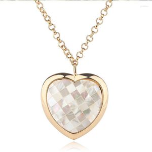 Pendant Necklaces OMYFUN Natural Mother Of Pearl Heart Necklace Fashion For Women Brazil Semi Joyas Jewelry Gifts N007