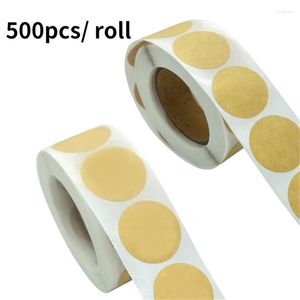Present Wrap 500pc Blank Kraft Paper Round Pastry Tools Stickers Letters Diy Cake Baking Cookies Box Etiketter Klistermärke Kuvert Tätning