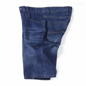 Jeans för män Shorts Herr Casual Business Rak Denim Military Biker Skinny Short Pant 40 42